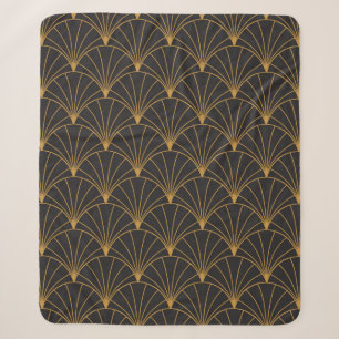 Vintages Art Deco Nahtloses Muster. Geometrische D Sherpadecke