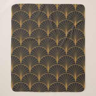 Vintages Art Deco Nahtloses Muster. Geometrische D Sherpadecke