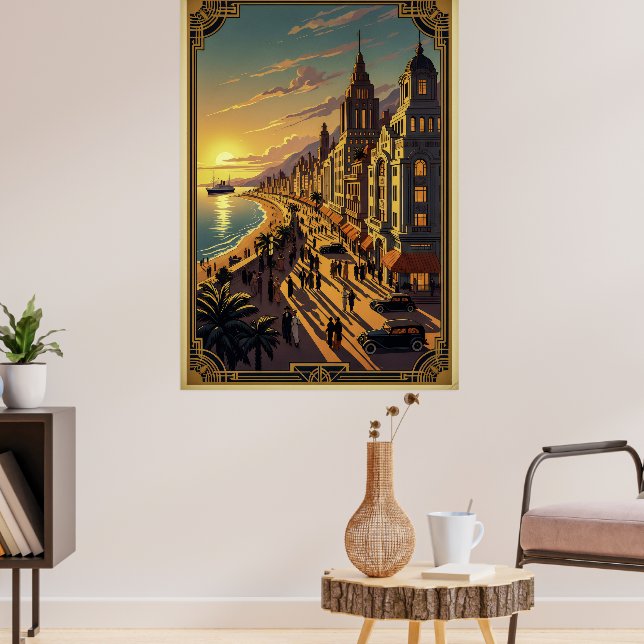 Vintages Art-Deco-Poster Poster (Wohnzimmer 3)
