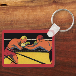 Vintages Art Deco Sportboxing, Boxen Punching Schlüsselanhänger