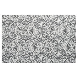 Vintages Art Deco verblasstes Leaf Muster Stoff