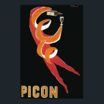 Vintages Art Deco von Bernard Villemot/Picon Poster<br><div class="desc">Eine Werbung für Picon des französischen Grafikers Bernard Villemot. Ideal für den Kunstliebhaber oder den Vintagen Kunstposter-Sammler um 1952. Fett Farbe, ein brillanter Akzent zu jedem Zuhause, Büro oder Studio Loft! Bernard Villemot (1911-1989) war ein französischer Grafiker, der vor allem für seine ikonischen Werbespots für Orangina, Bally Schuhe, Perrier und...</div>