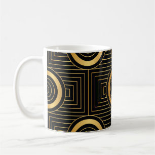 Vintages Art Deco Wallpaper Muster Kaffeetasse