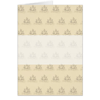 Vintages Art-Schiffs-Muster, beige Farbe