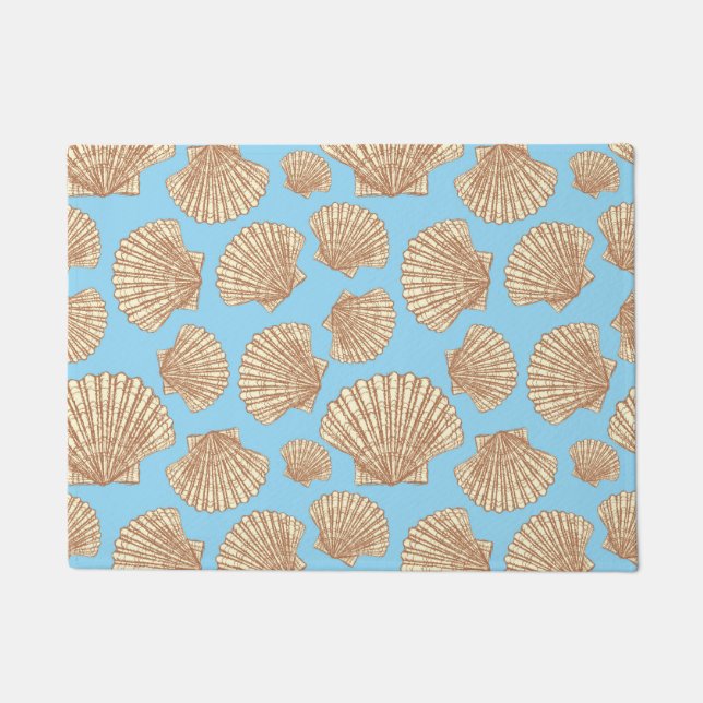 Vintages Artseashell-Muster Fußmatte (Vorderseite)