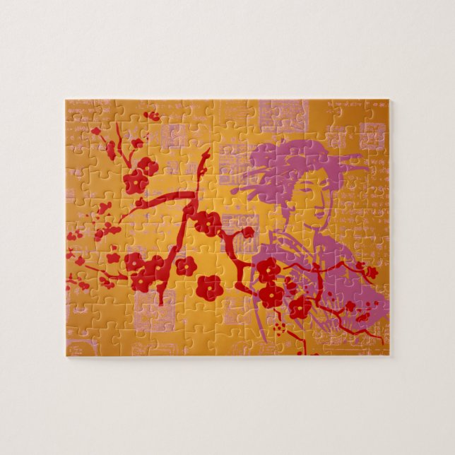 Vintages Asiatenkollage Puzzle (Horizontal)