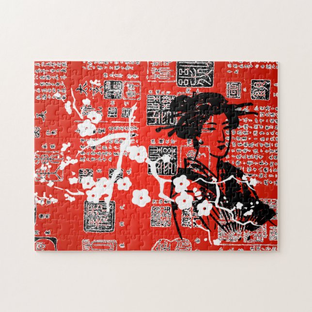 Vintages Asiatische Collage Puzzle (Horizontal)