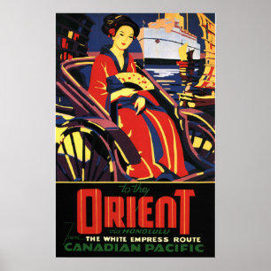 Vintages Asien-Reisen Poster