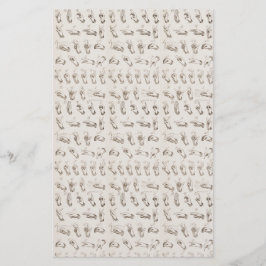 Vintages ASL Sign Language Weihnachtsgeschenk Briefpapier