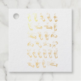 Vintages ASL Sign Language Weihnachtsgeschenk Geschenkanhänger