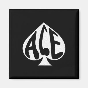 Vintages Ass der bespielenden Texas Hold'em Karte Magnet