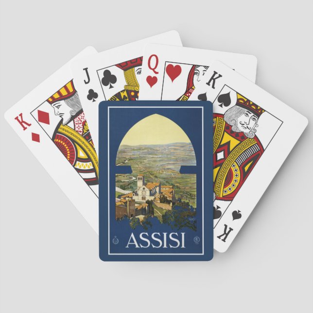Vintages Assisi Italy Spielkarten (Rückseite)