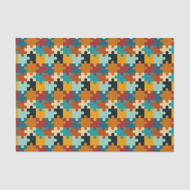 Vintages ästhetisches Puzzleteil Seidenpapier (Vorderseite)