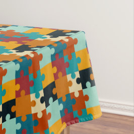 Vintages ästhetisches Puzzleteil Tischdecke