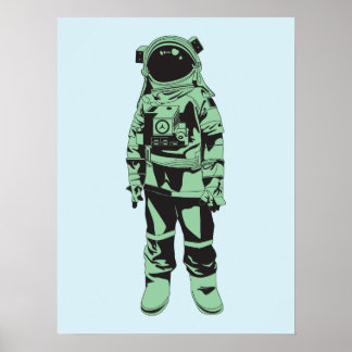Vintages Astronautenposter Poster