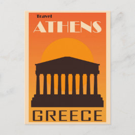 Vintages Athen Griechenland Akropolis Ruins Travel Postkarte