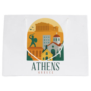 Vintages Athen Griechenland Reisen - Parthenon Große Geschenktüte