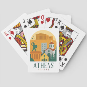 Vintages Athen Griechenland Reisen - Parthenon Spielkarten