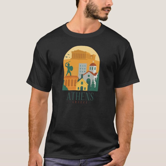 Vintages Athen Griechenland Reisen - Parthenon T-Shirt (Vorderseite)