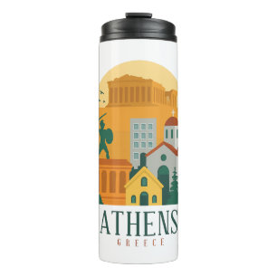 Vintages Athen Griechenland Reisen - Parthenon Thermosbecher