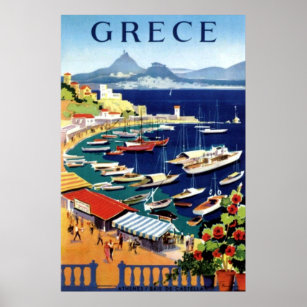 Vintages Athens Griechenland Reiseplakat Poster