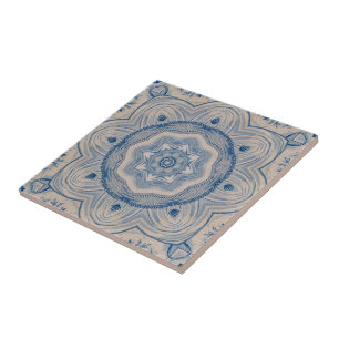 Vintages Aussehen Blau & Weiß Chinoiserie Inspirie Fliese