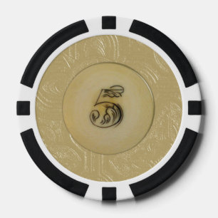 Vintages Aussehen Elfenbein 5 Poker Chips