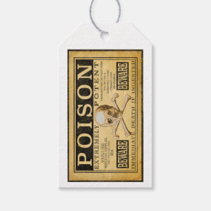 Vintages Aussehen "POISON" Halloween Geschenkanhänger
