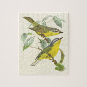 Vintages Aussehen, zwei Perching Birds Puzzle