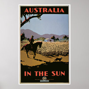Vintages Australien in der Sonne Poster