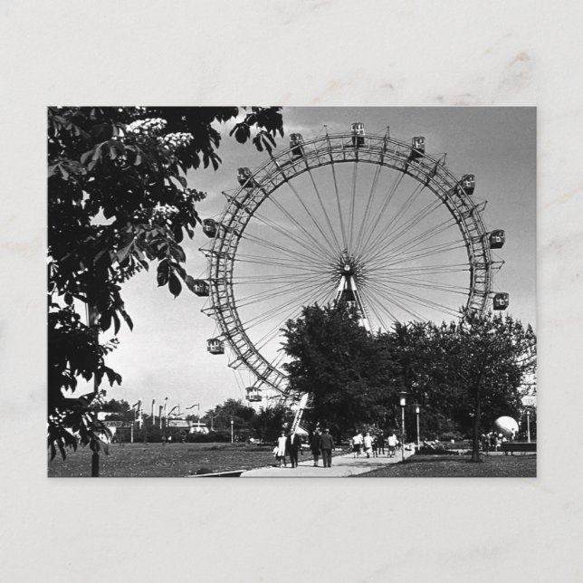 Vintages Austria Wien Prater Riesenrad Postkarte (Vorderseite)