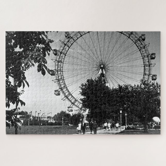 Vintages Austria Wien Prater Riesenrad Puzzle (Horizontal)
