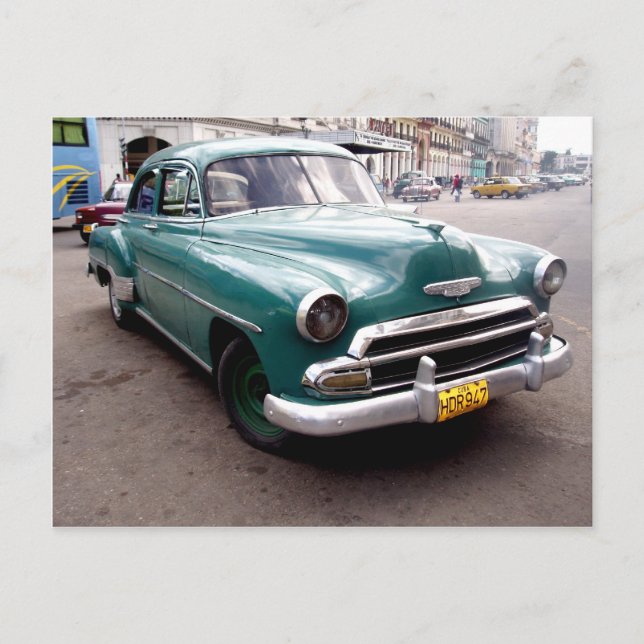 Vintages Auto in Kuba Postkarte (Vorderseite)