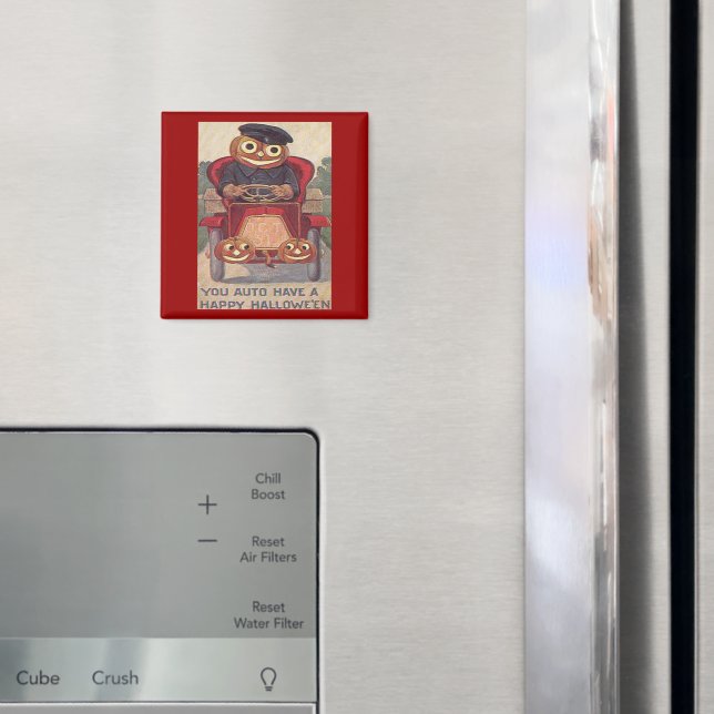 Vintages Auto Jack o' Lantern Halloween Magnet (In Situ (Kühlschrank))