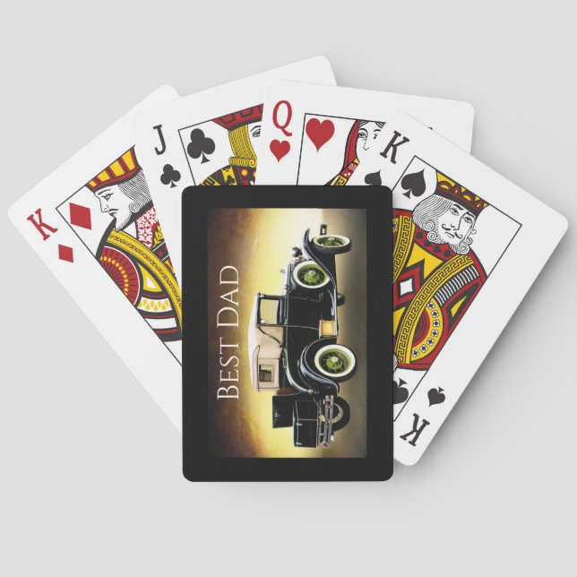 Vintages Auto Spielkarten (Rückseite)