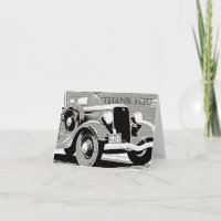 Vintages Auto Vielen Dank Note Card