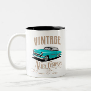 Vintages Auto Zweifarbige Tasse