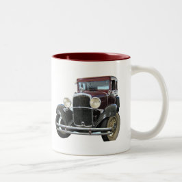 Vintages Auto Zweifarbige Tasse