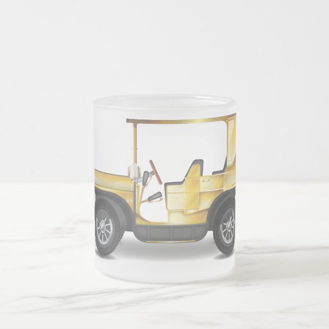 Vintages Automobil Mattglastasse (Mittel)