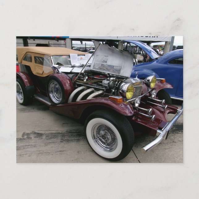 Vintages Automobil Postkarte (Vorderseite)