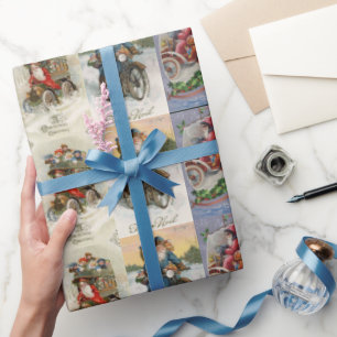 Vintages Automobil Weihnachten Geschenkpapier
