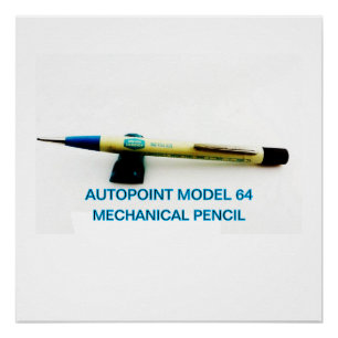 Vintages Autopunktmodell 64 Mechanischer Bleistift Poster