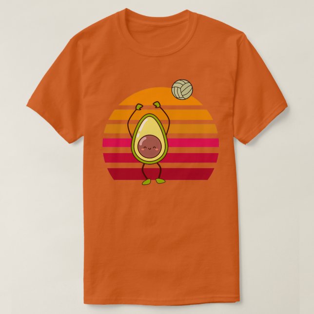Vintages Avocado-Volleyball 3 T-Shirt (Design vorne)