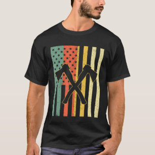 Vintages Ax-Throwing Retro Crossed Axes American F T-Shirt
