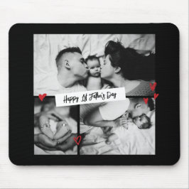 Vintages B&W Baby Foto Collage Mousepad