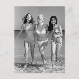 Vintages B&W Foto Florida Bikini Giro del Malcanto Postkarte