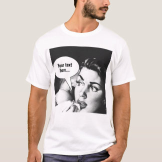 Vintages B&W mit individualisierbarer Gedankenblas T-Shirt