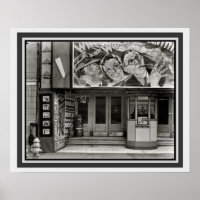 Vintages B&W Movie Theater Poster 16 x 20