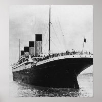 Vintages B&W Nostalgic Cruise Ship Tinanic Foto