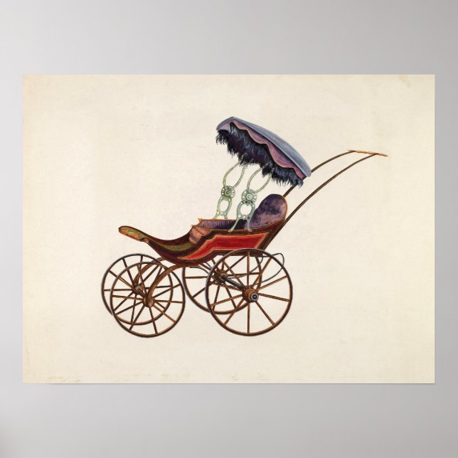 Vintages Baby-Buggy-Poster Poster (Vorne)